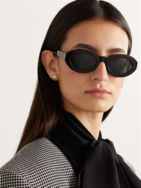 ysl acetate oval sunglasses|Saint Laurent YSL Acetate Oval Sunglasses .